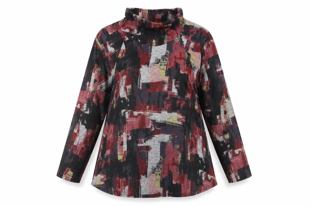 Maison de Nimes Women's XL Geometric High Neck Top