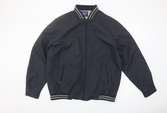 Premier Man Men's Blue Varsity Jacket L