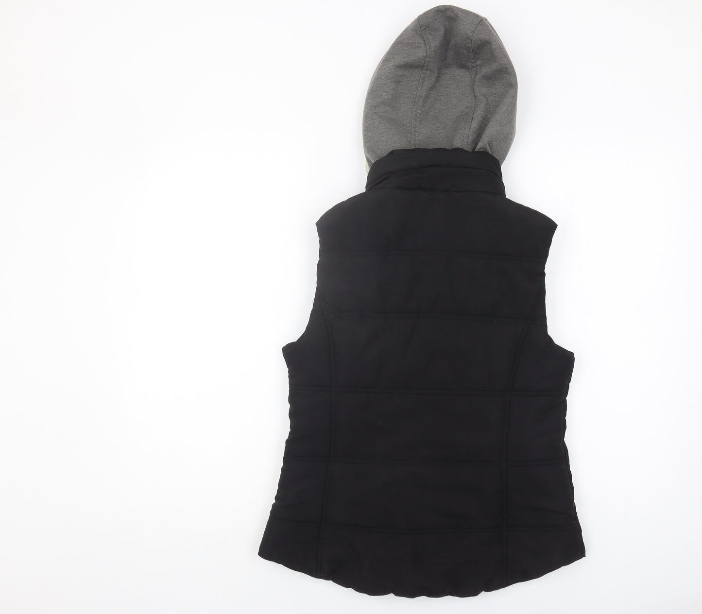 New Look Women's Black Hooded Padded Waistcoat Size 10