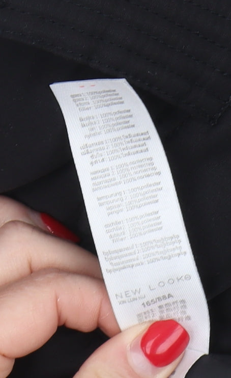 New Look Women's Black Hooded Padded Waistcoat Size 10