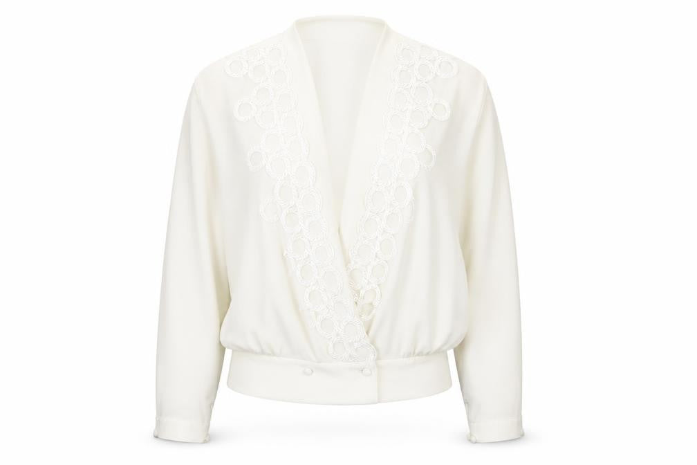 Windsmoor Women's Ivory Blouse Size 12 Long Sleeve