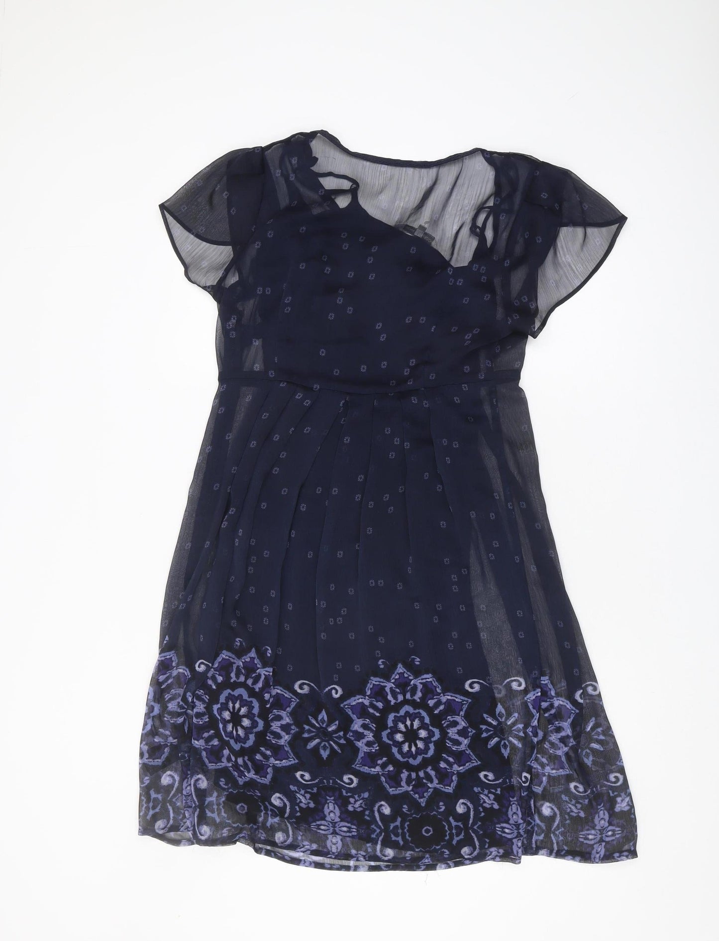 Rocha John Rocha Blue Floral Women's Dress Size 10