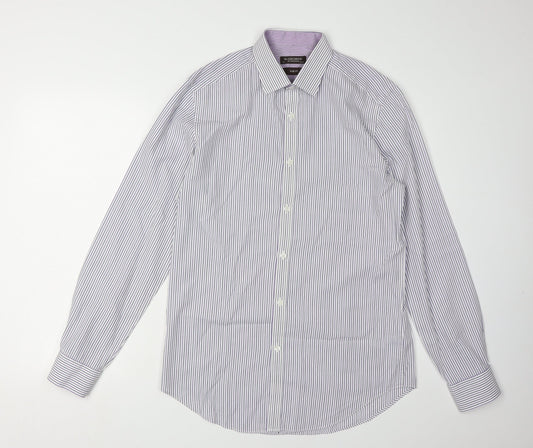 St.George by Duffer Men's Stripe Shirt Slim Fit 15.5
