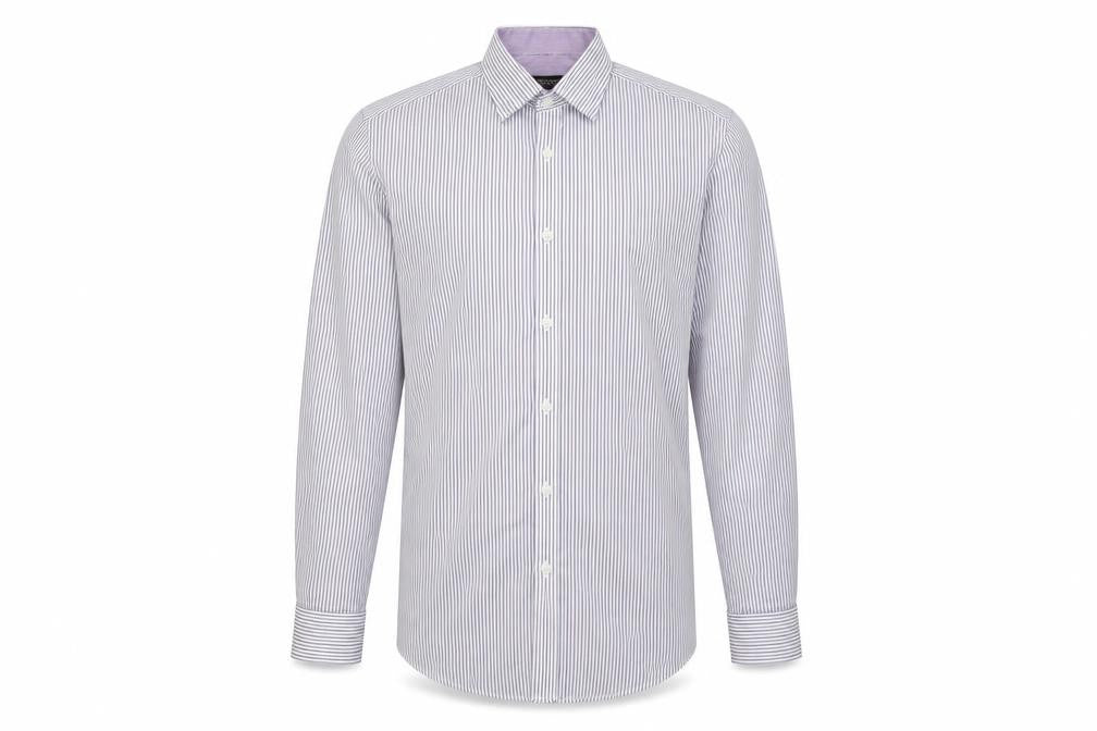 St.George by Duffer Men's Stripe Shirt Slim Fit 15.5