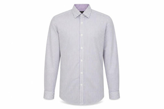 St.George by Duffer Men's Stripe Shirt Slim Fit 15.5