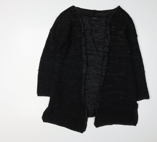 Tally Weijl Women's Black Open Front Cardigan S Knit Long Sleeve