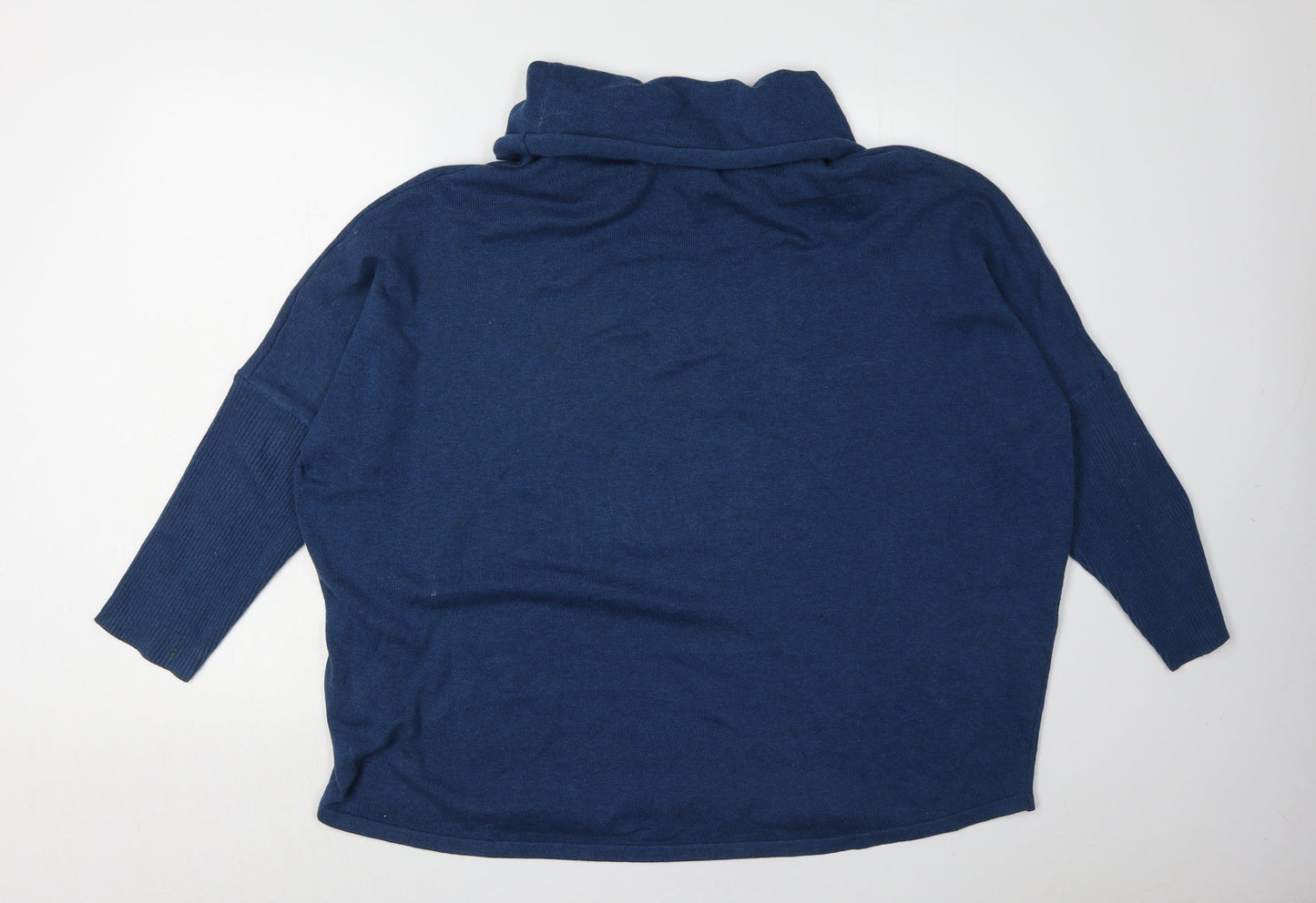 Marble Women's Blue Roll Neck Pullover Jumper Size 4