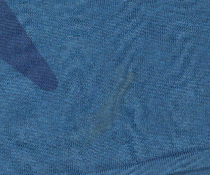 Marble Women's Blue Roll Neck Pullover Jumper Size 4