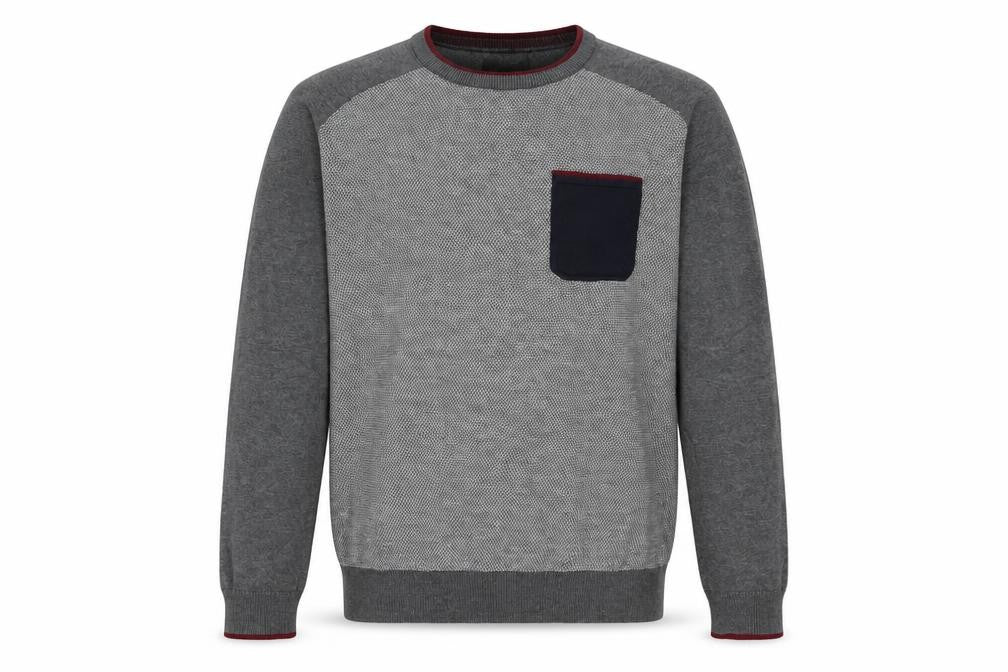 Jules Men's Grey Knit Pullover Jumper - Medium