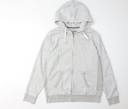 Jack & Jones Men's Grey Full Zip Hoodie M