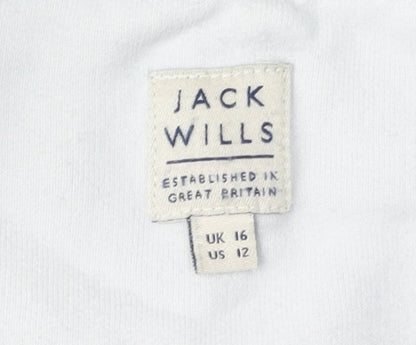 Jack Wills Women's Multicoloured Pullover Sweatshirt Size 16