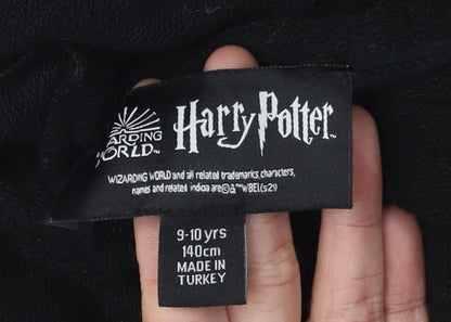 Preloved Harry Potter Girls Black Hoodie, 9-10 Years, Pullover Style - Detail
