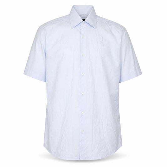 BOSS Men's White Short Sleeve Button-Up Shirt Size 39