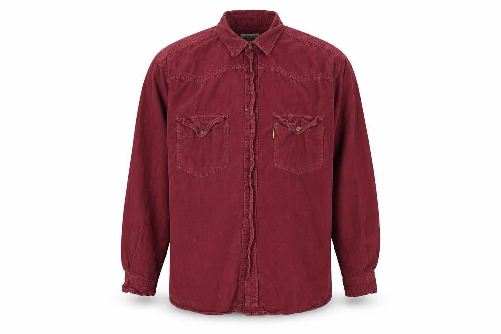 Switcher Men's Red Button-Up Casual Shirt M
