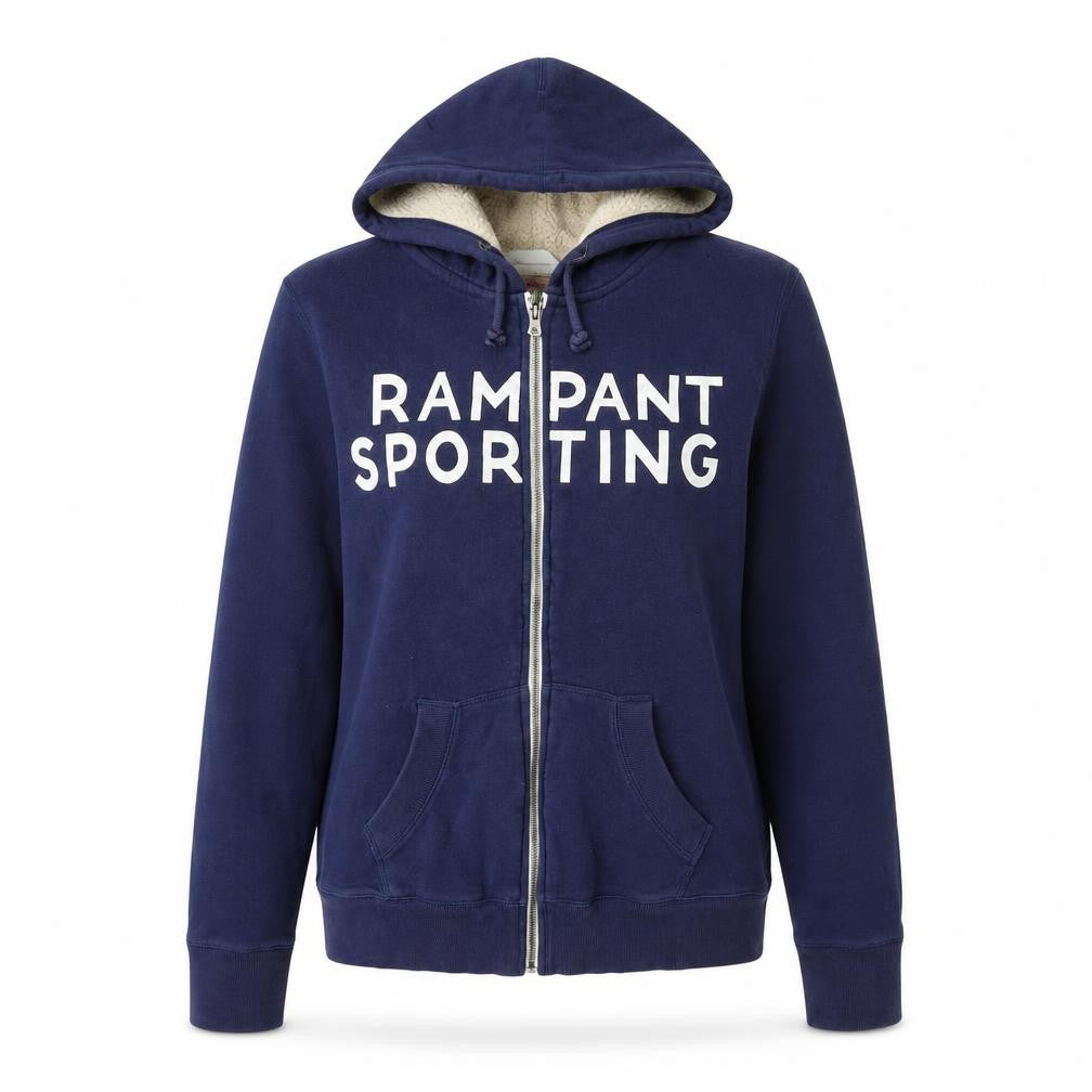 Rampant Sporting Unisex Blue Full Zip Hoodie M