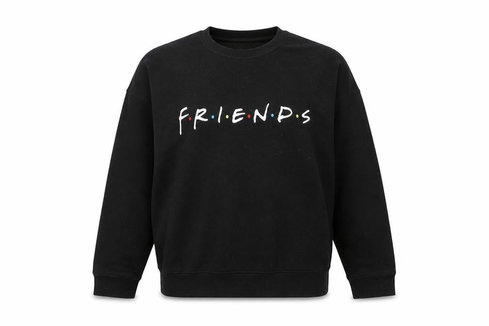FRIENDS XS Unisex Black Pullover Sweatshirt TV Logo
