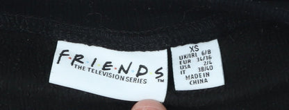 FRIENDS Womens XS Black Pullover Sweatshirt TV Logo