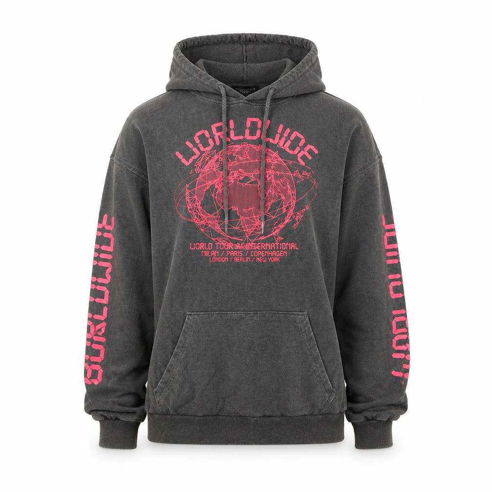PrettyLittleThing Women's Grey Graphic Hoodie, S