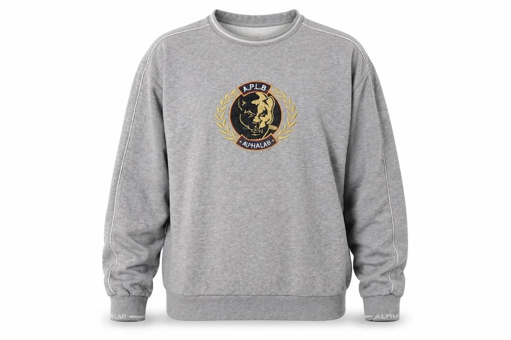 ALPHALAB Grey Mens L Pullover Sweatshirt