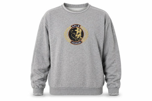 ALPHALAB Grey Mens L Pullover Sweatshirt