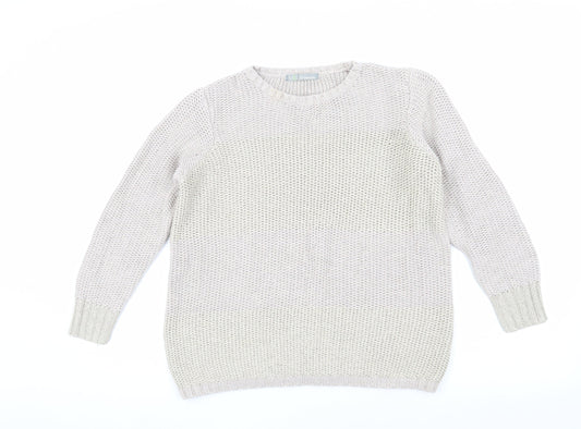 Marks and Spencer Women's Beige Pullover Jumper