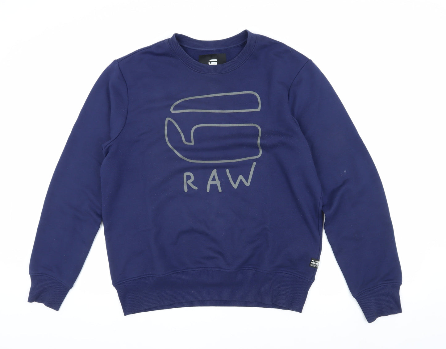 G-Star RAW Men's Blue M Graphic Pullover Sweatshirt