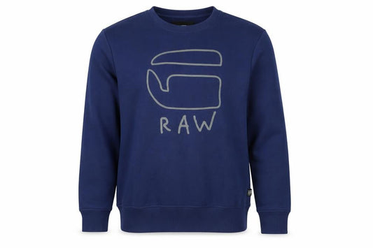 G-Star RAW Men's Blue M Graphic Pullover Sweatshirt