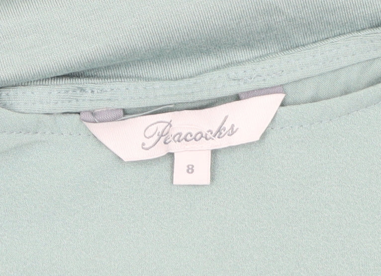 Peacocks Women's Green Sleeveless Blouse Size 8