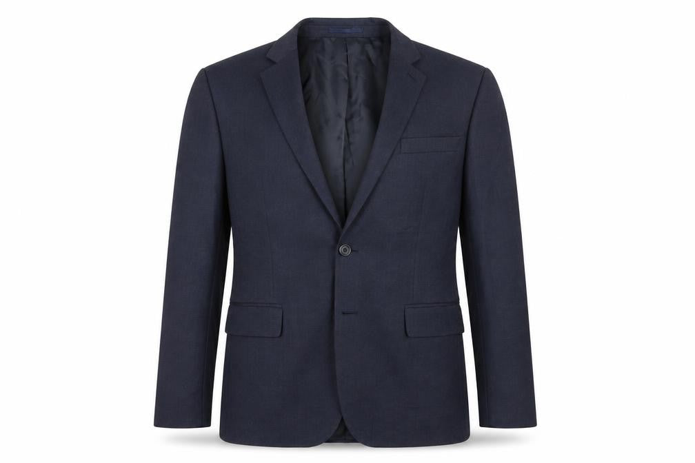 Jaeger Men's Blue Blazer 40S Short Wool Jacket