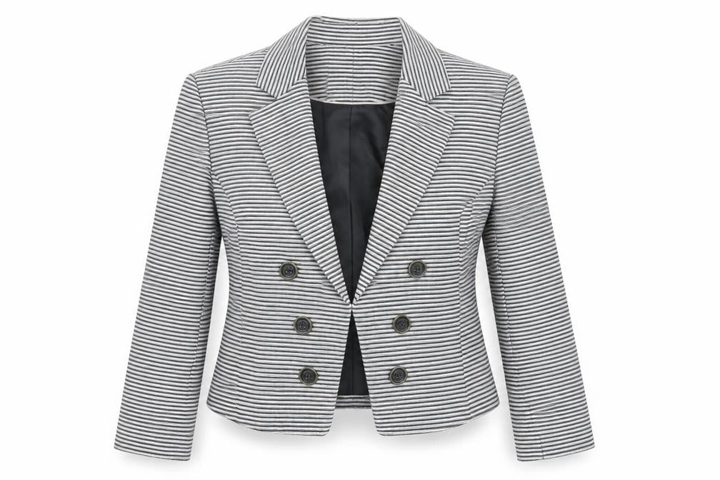 Marks & Spencer Stripe Blazer Women Black Size 16