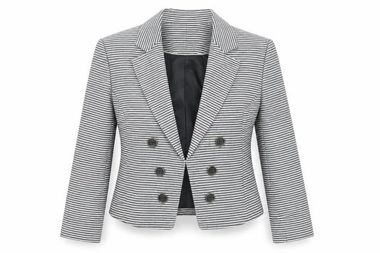 Marks & Spencer Stripe Blazer Women Black Size 16