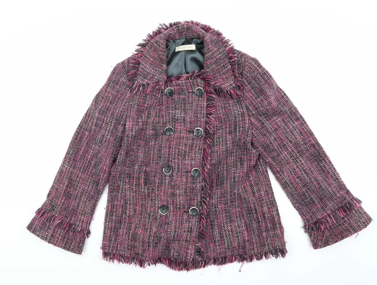 Windsmoor Women's Pink Tweed Pea Coat Size 12