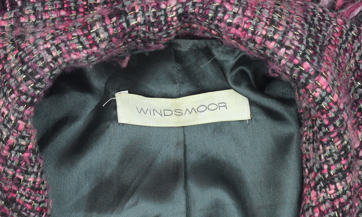 Windsmoor Women's Pink Tweed Pea Coat Size 12