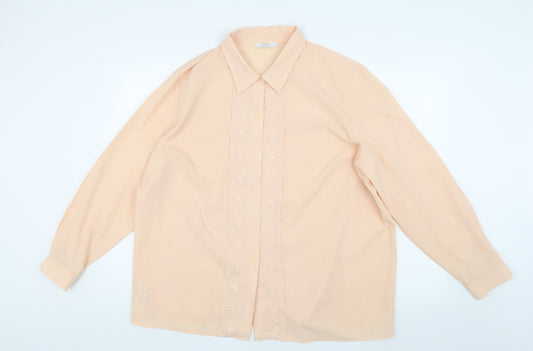 Marks and Spencer Women's Beige Buttoned Blouse UK 20