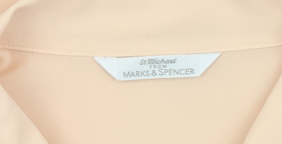 Marks and Spencer Women's Beige Buttoned Blouse UK 20