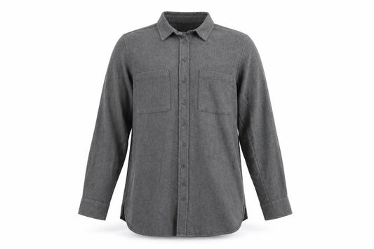 FatFace Men's Grey Long Sleeve Button-Up Shirt Size L