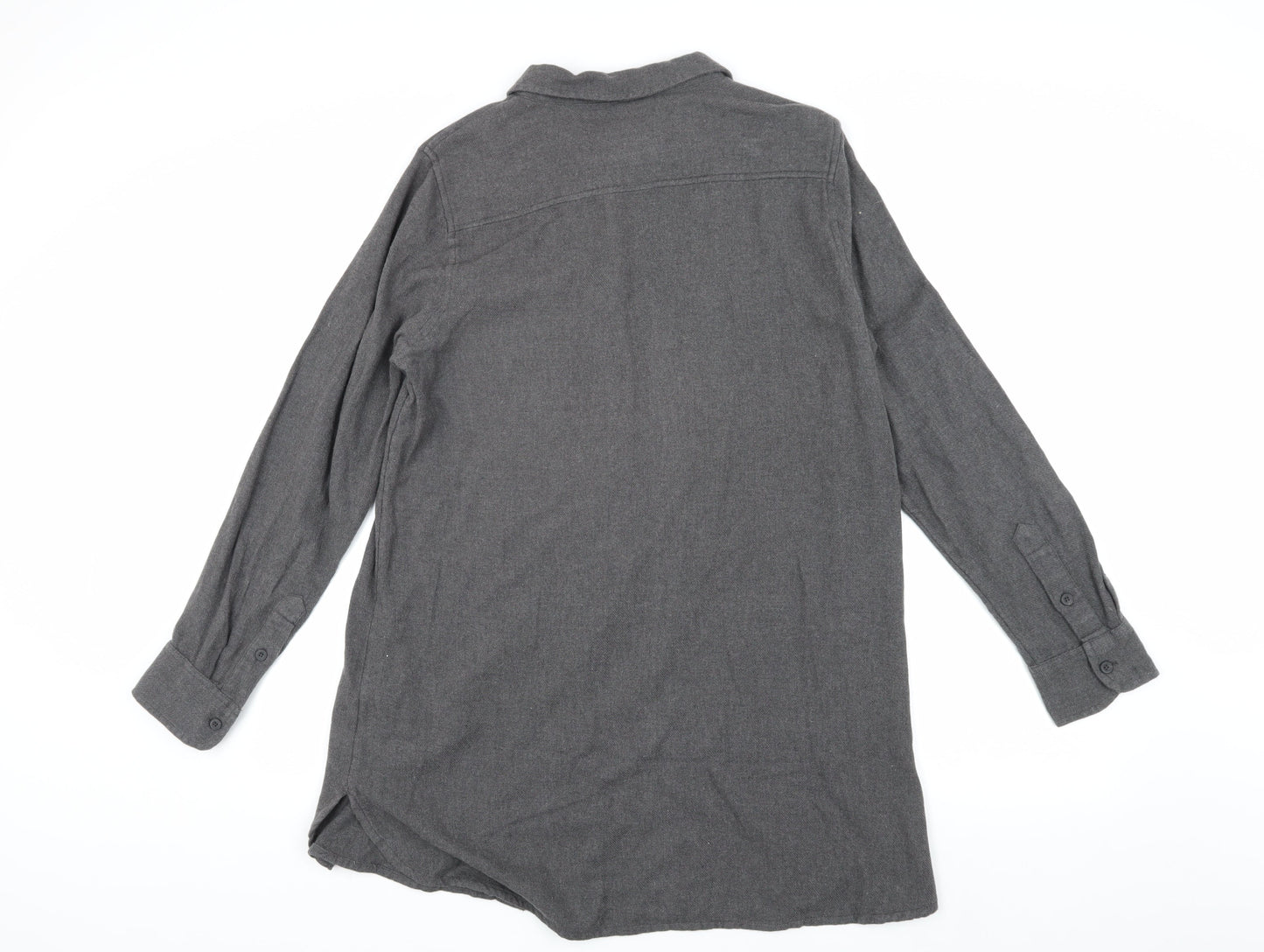 FatFace Men's Grey Long Sleeve Button-Up Shirt Size L