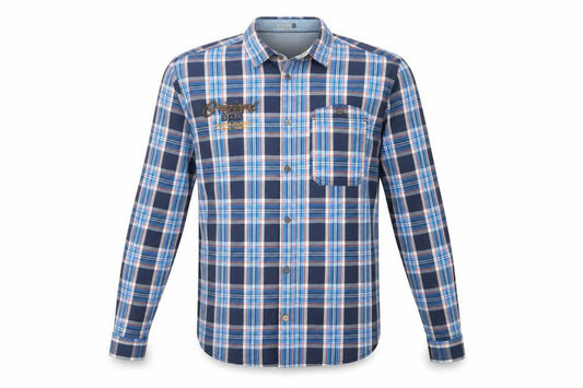 Jack & Jones Men's Blue Plaid Button-Up Shirt M