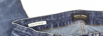 Jack & Jones Men's Blue Slim Straight Jeans