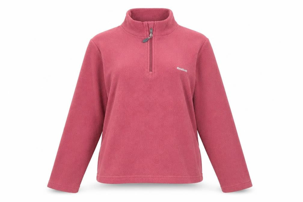 Reebok Women's Red Henley Sweatshirt Size 12