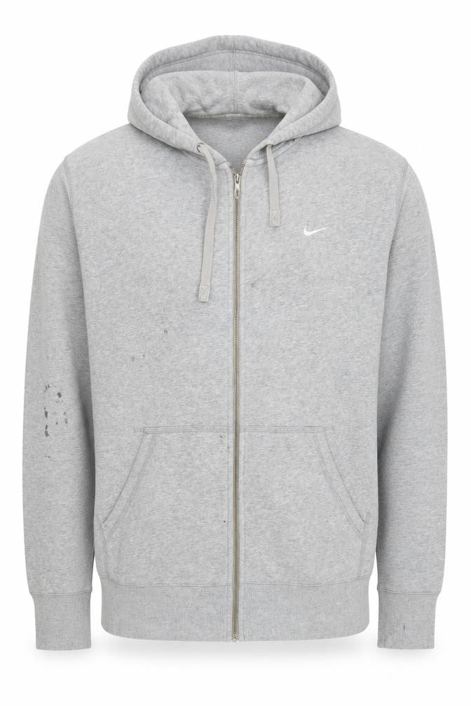 Nike Men's Grey Full Zip Hoodie Size L
