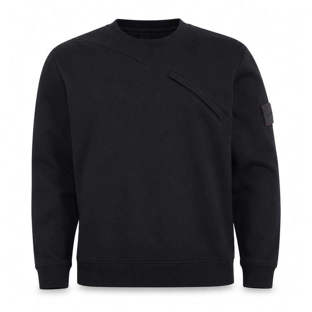 Bellfield Men's Black Sweatshirt Medium Crew Neck