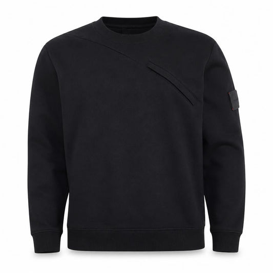 Bellfield Men's Black Sweatshirt Medium Crew Neck