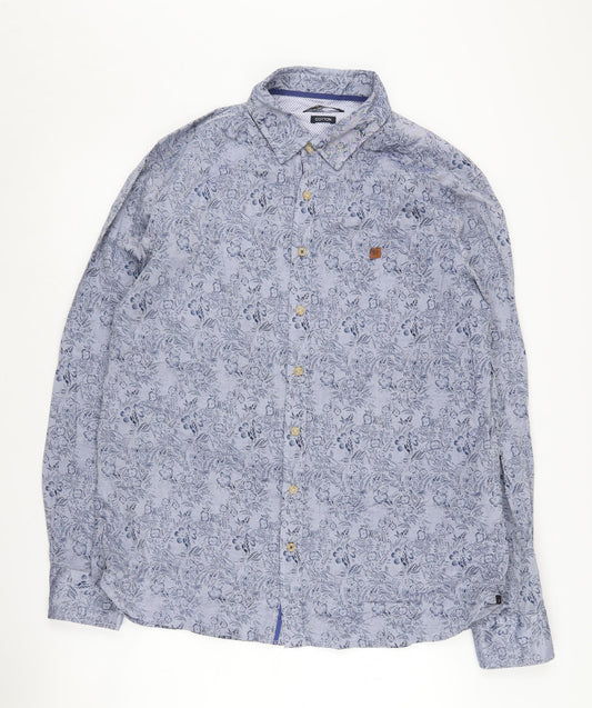 Roberto Torretta Men's Blue Floral XL Shirt