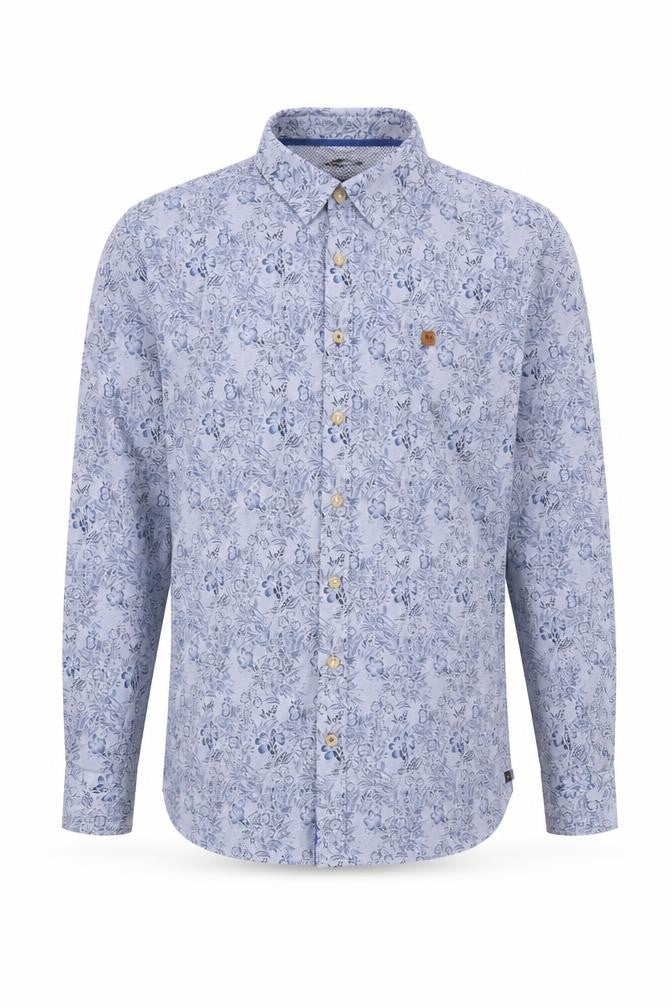 Roberto Torretta Men's Blue Floral XL Shirt
