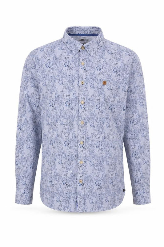 Roberto Torretta Men's Blue Floral XL Shirt