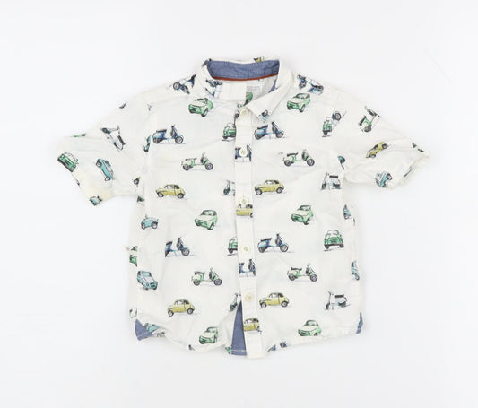 Next Unisex Baby Car Print Button-Up Shirt 12-18M