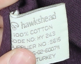 Hawkshead Men's Purple XL Cotton Pullover Sweatshirt