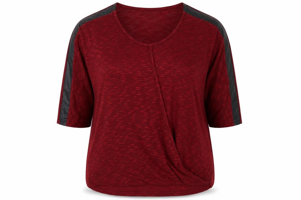 DKNY Jeans Women's Red V-Neck Pullover Jumper M