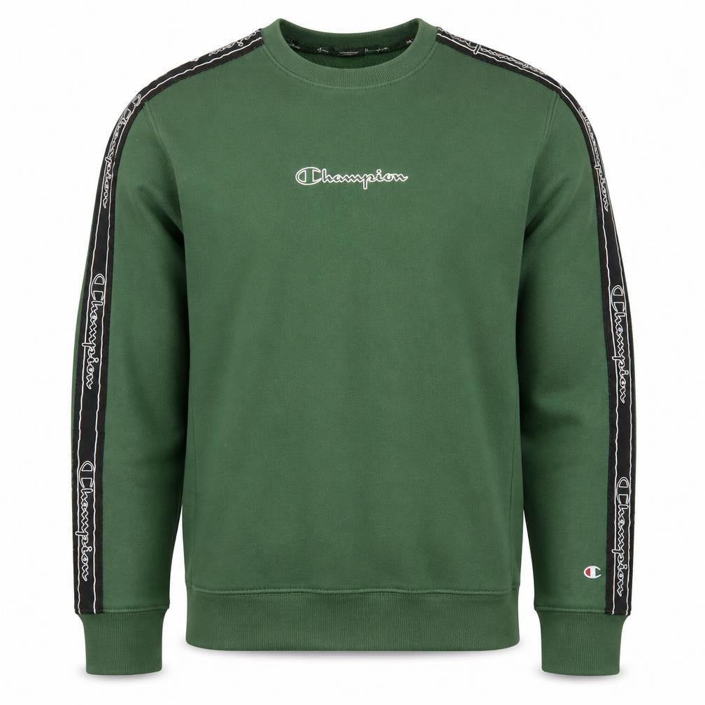 Champion Green Men's Sweatshirt, Small, Logo Accent